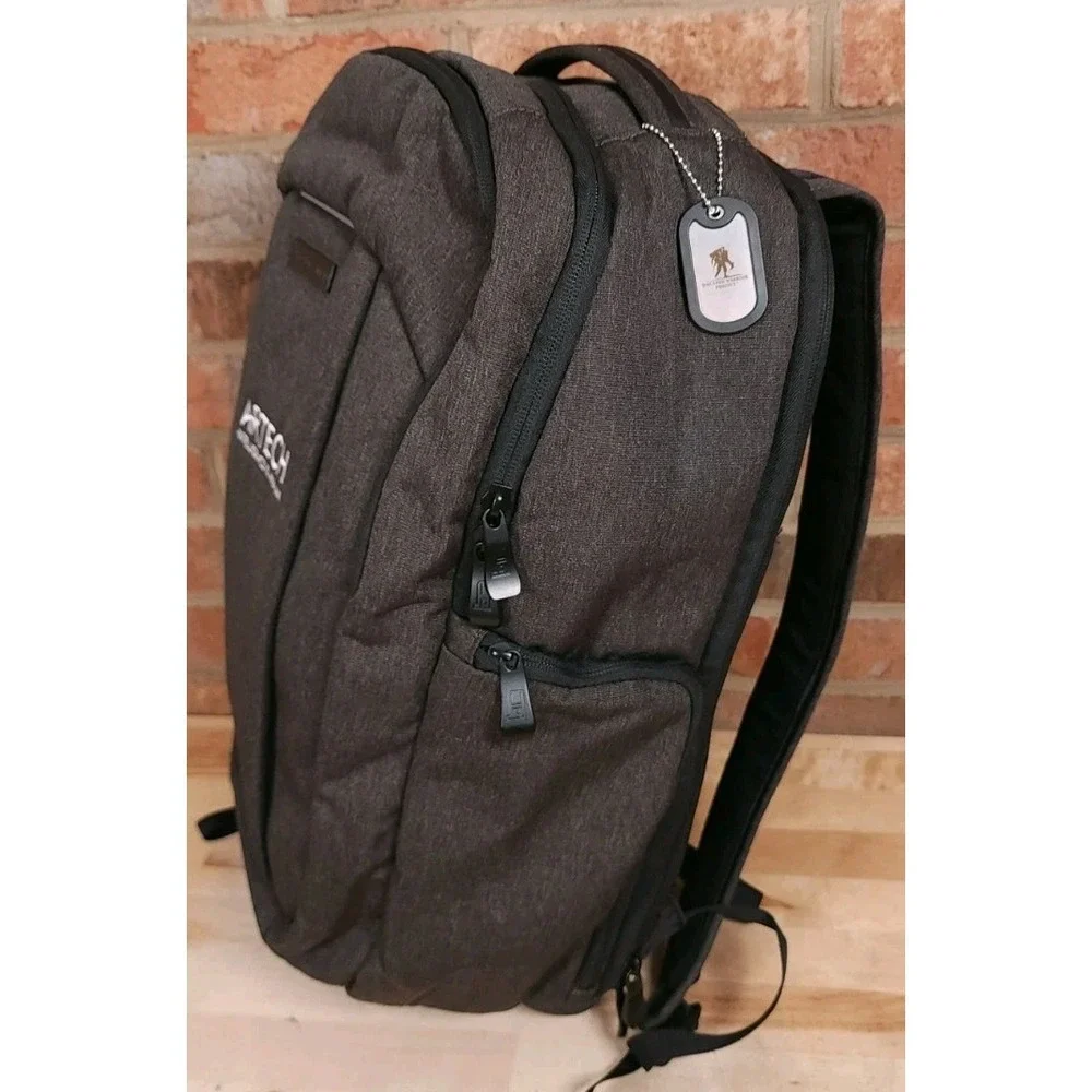 Basecamp Mt. Augusta Laptop Backpack Charcoal Gray Heathered Tech Travel Bag‎